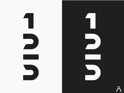 125 Monogram 1 125 2 5 logo logo design monochrome monogram monogram design vertical vertical monogram