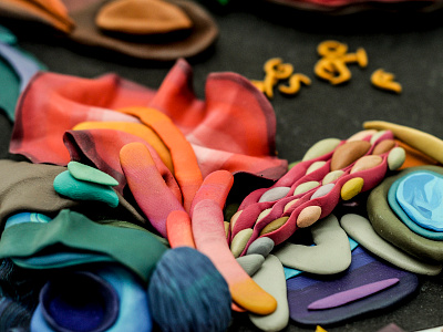 Dusty progress. abstract clay experiment illustration knete modelling clay plasticine plastilina plastillustration plastilustration poster texture