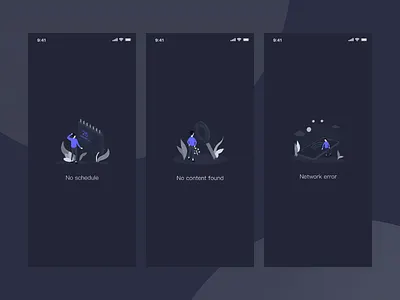 Empty State adobe xd app empty state illustration ios mobile schedule user interface