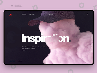 INSPIRATION design flat hero landing ui ux web website