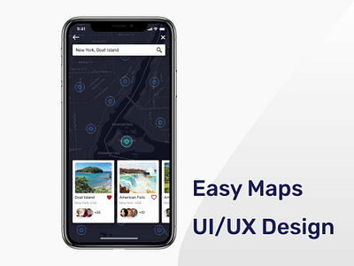 Easy Maps App android app apple design interface ios iphone ui uiux ux uxdesign wireframe