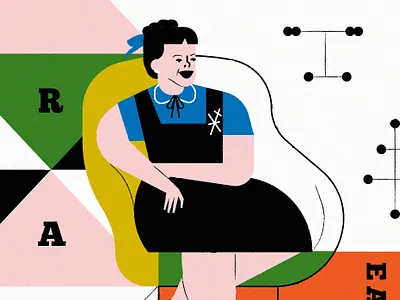 Ray Eames design digital history illustration portrait women