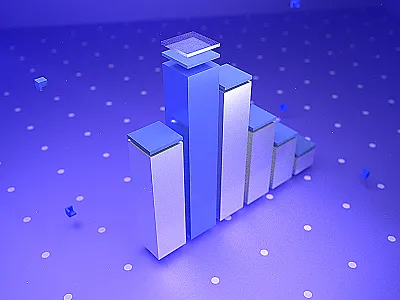 Chart bars 3d abstract abstract art b3d blender blender3d c4d color colors design illustration inspiration isometric lowpoly ui ux
