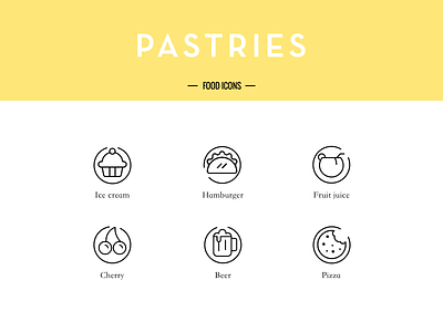 Food icons app icon illustration ui ui ux design