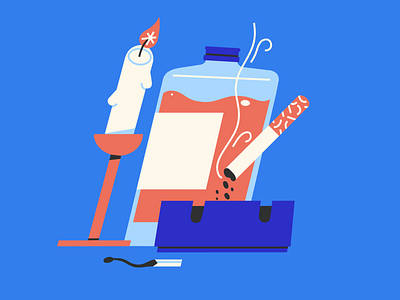 🕯🥃🚬 illustration illustrator procreate