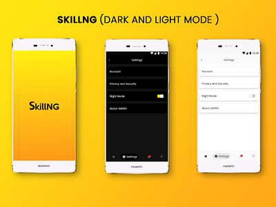 Dark and Night mode ui mobileuidesign uidesign