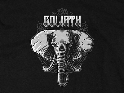 Goliath ElephantGoliath Clothing sticker 3 apparel clothing design drawing elephant graphic graphic design grey illustration merch merch design ornaments sticker street tees tshirt tshirt design typography urban art vector