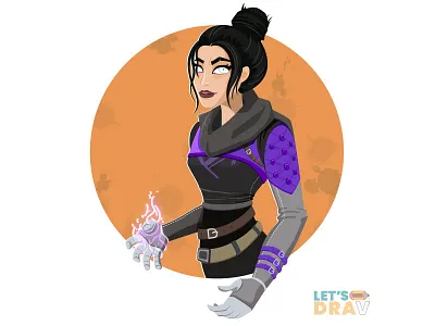 Wraith (Apex Legends) - Vector speed drawing (Ep_#06) adobe apex legends art digitalart illustrator letsdrav photoshop speed drawing vector wraith