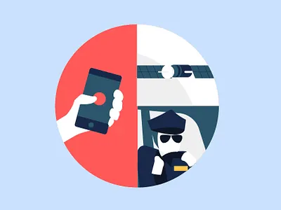 Emergency Button 2d design development flat illustration motion graphic design objects ui vector