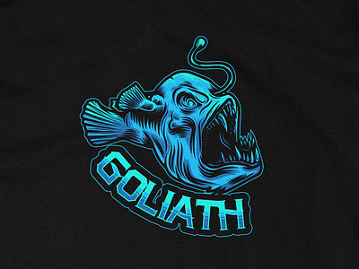 Goliath Clothing sticker 2 apparel blue cartoon clothing design drawing fish illustration merch merch design sticker street art tees tshirt tshirt design typography urban vector