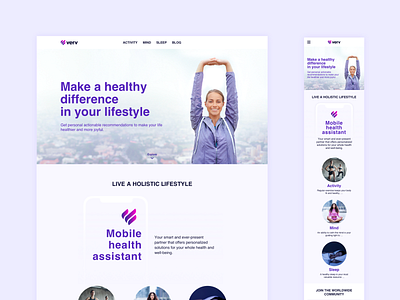 Verv Web-site branding design flat ui web