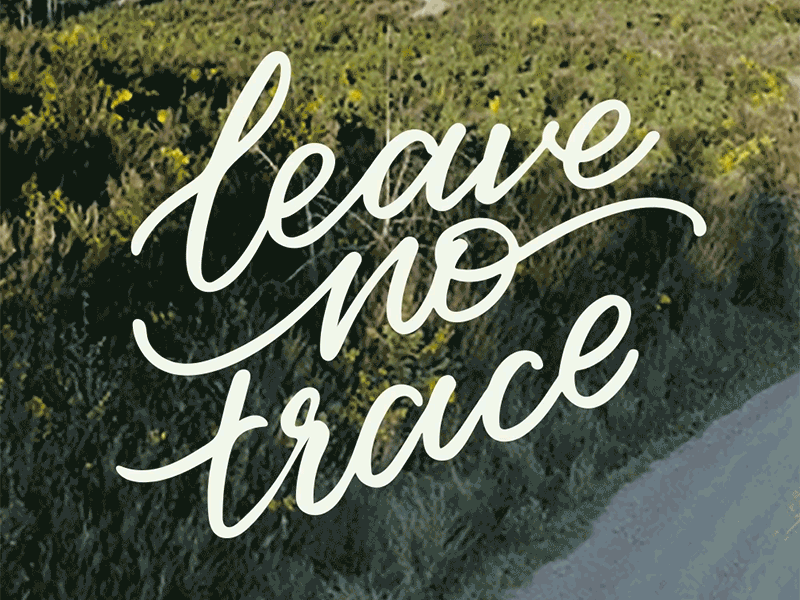 leave no trace calligraph design illustration
