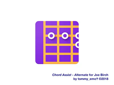Chord Assist – Secondary Icon accessibility app icon color depth design figma geometric guitar icon icon design iconography icons logo material purple