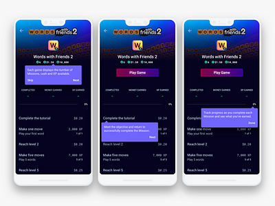 Game Screen Tutorial da dark ui darkui finance finance app fintech fintech app gaming gaming app google interface design material design onboarding tutorial uiux