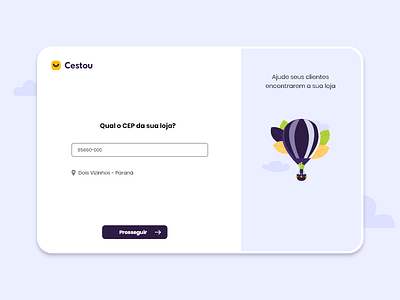 Onboarding Interface adobe xd baloon ecommerce onboarding ui