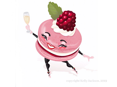 Raspberry Macaron! #foodpeople anthropomorphic dessert food pin up