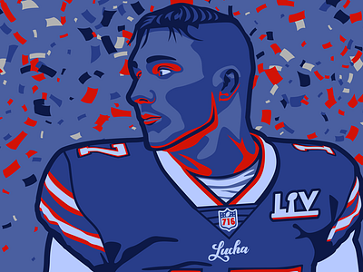 Josh Allen Buffalo Bills buffalo buffalo bills buffalo ny champion football illustration national football league nfl obey quarterback sports super bowl