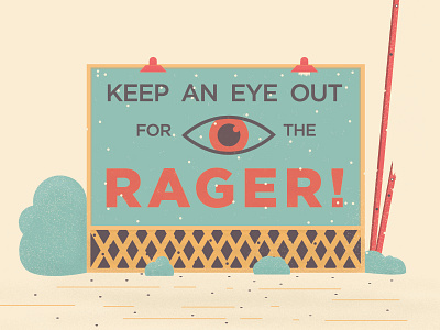 Watch Out For the Raging Gamer color design illustration illustrator raging shots sign simple texture
