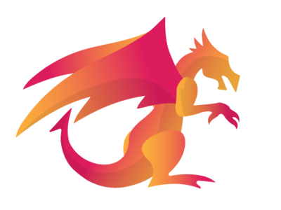 DRAGON branding design flat icon illustration logo vector