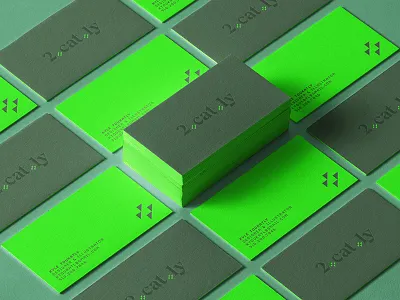 2catly Design Business Cards branding business cards design geometric