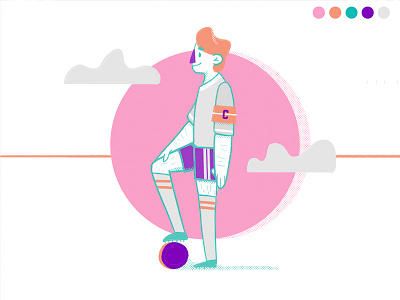 The Beautiful game athelete captain football illustrator la liga premiere soccer striker