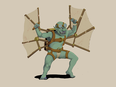 Bilky The Bat fantasy art goblin illustration