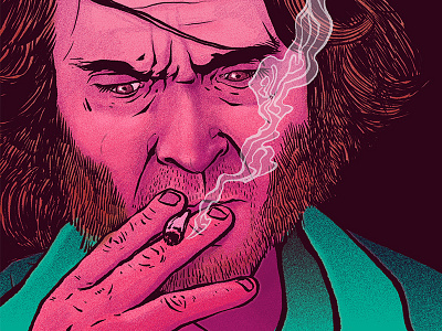 Inherent vice illustration joaquin phoenix photoshop