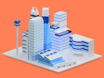 Nowhere Tx 3d 3d city blender cityscape