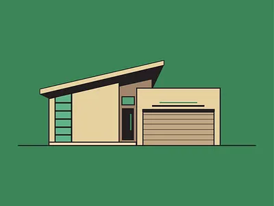 Mid-Century Home art design illustration pen retro