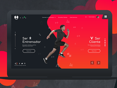 web design UI - hACTIO comunity gym app ui ux design web design