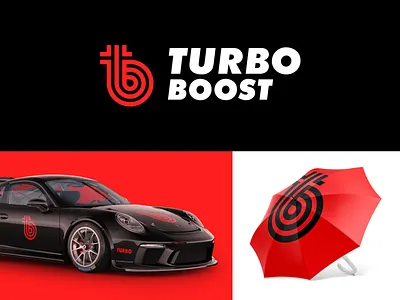 Turbo Boost b boost branding clever logo creative design icon identity logo logo design logo designer logo icon red red logo smart logo smart logos t tb turbine turbo