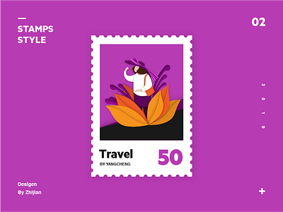 Stamps style Illustrations to practice illustration 插图