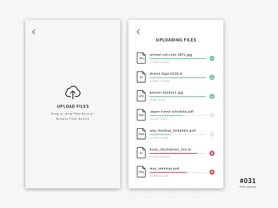UI 031 031 31 app button daily 100 daily 100 challenge dailyui design drag file file upload ui uidesign upload uploading