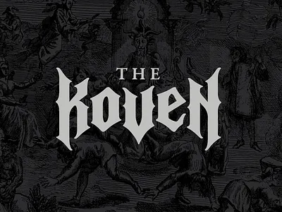 The Koven Restaurant Branding death metal goth logo metal metal branding restaurant branding typography