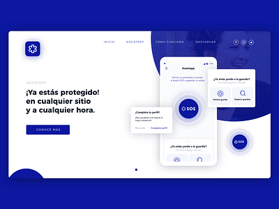 Landing Page - Trauma Urgency App android app blue branding emergency interface design ios landing landing page medical medicinal trauma ui uidesign urgency ux ux ui design