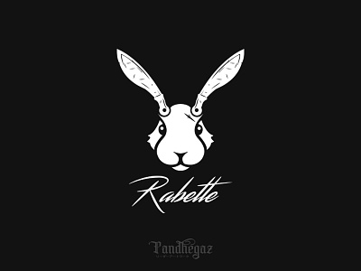 Rabette art design flat graphic graphic design illustration logo machette negative negative logo negative space logo pandhegaz rabbit rabbits vector
