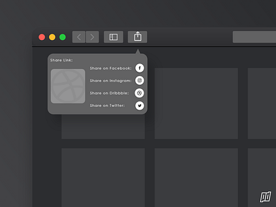 Day 010 - Social Share adobexd daily010 dailyui dark darkmode minimal socialshare ui