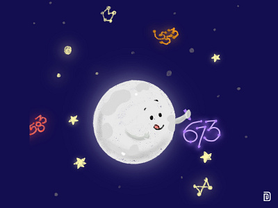 Shining & Shimmering constellations cute galaxy glow illustration moon night nightsky numbers shimmer shine sky star