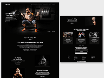 Gym/Fitness Website Landing Page body builder fitness fitness club gym gym instructor gym landing page gym website gymnastic landing page web website website design