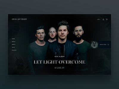 Our Last Night concept dailyui dark inspiration music music album music artist rock rock band typogaphy