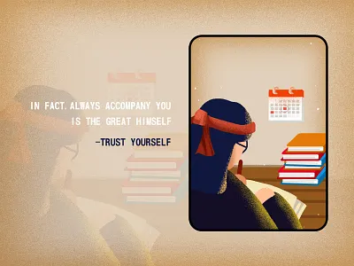 Orange light hand painted girl Illustration exercise girl hand painted light box struggle 你的设计 应用界面 插图 设计 页面