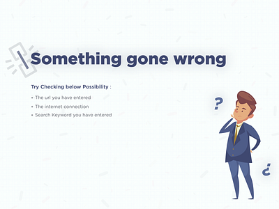 Error Page error illustrations internet problem keywords something gone wrong thinking url breakage