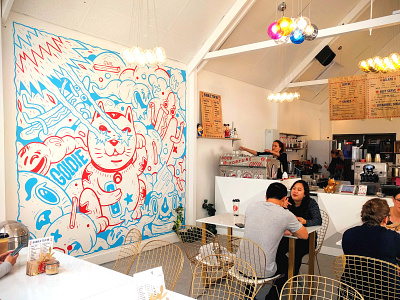 Goldie Mural illustration mural painting