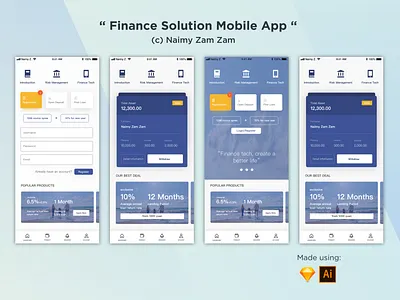 Finance Solution Mobile App Design app design design ios design mobile app design ui