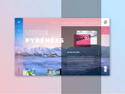 Pyrénées artist illustraor mountain photoshop sketch 3 uidesign uiux design website