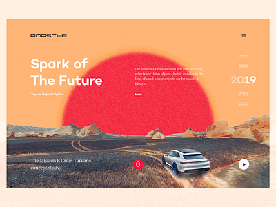 Porsche Taycan site concept design hero ui ux