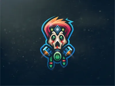 Bomber branding design face gradient icon identity illustration logo mark mascot modern simple symbol vector