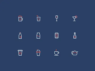 Beverage Icon beverage design icon line logo training ui