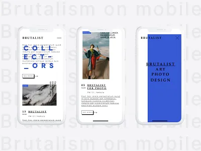 Brutalism On Mobile app brutalism brutalist conception design design app ios mobile typography ui ux
