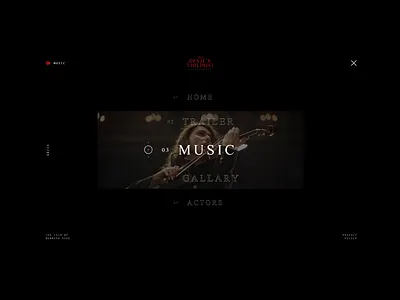 MENU animation david garrett design devils home icon illustration illustrator menu menu design typography ui ux violin violinist web web design website